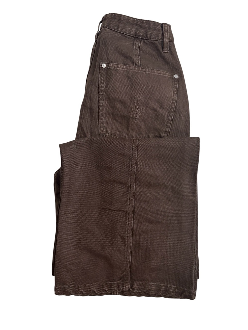 Travis Scott Cactus Jack Jordan Canvas Cargo Pants Brown S NWT